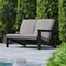 Flash Furniture Black Poly Resin Loveseat-Charcoal Cushions JJ-C14022-BK-GG - alternate 1